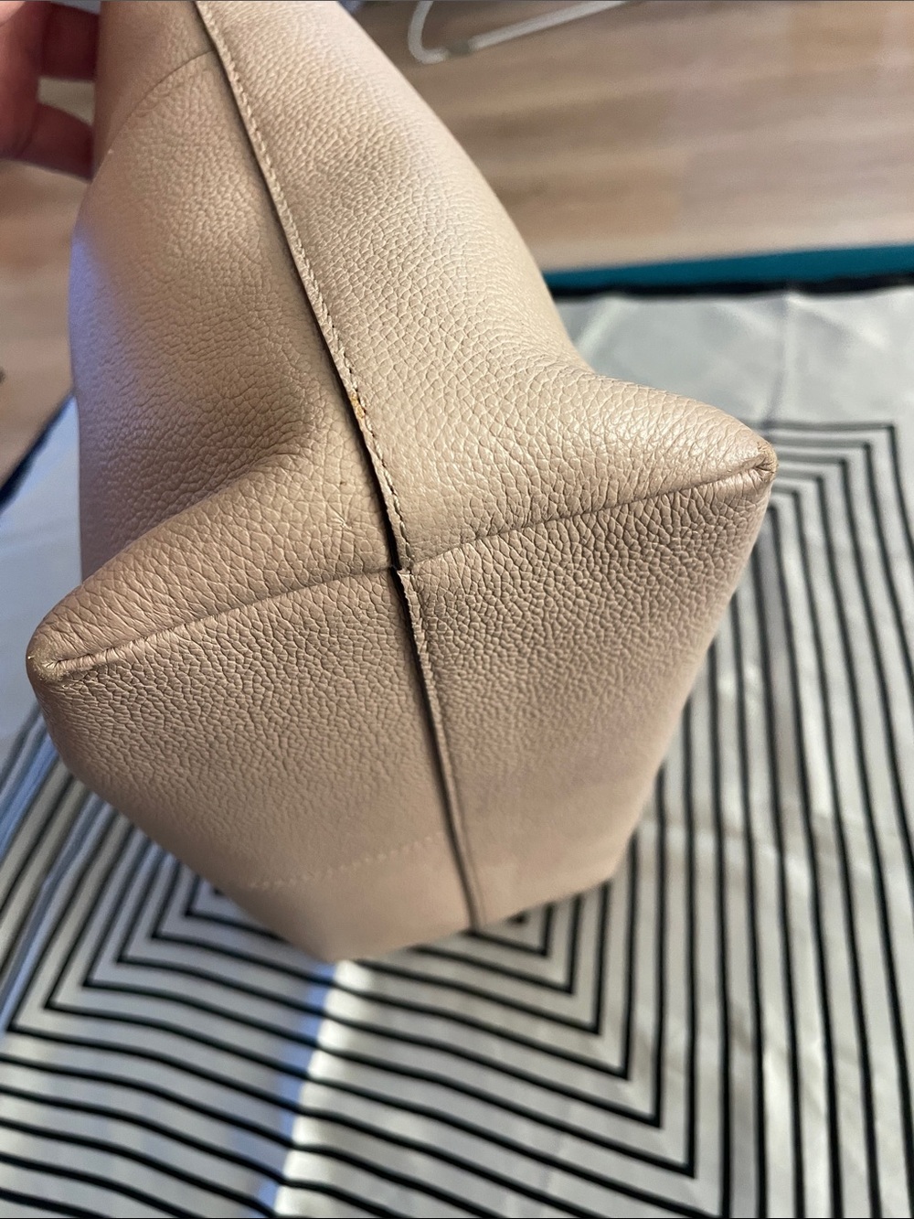 kate spade Pebbled Leather Shoulder Bag in Blush Taupe - Picture 7 of 8